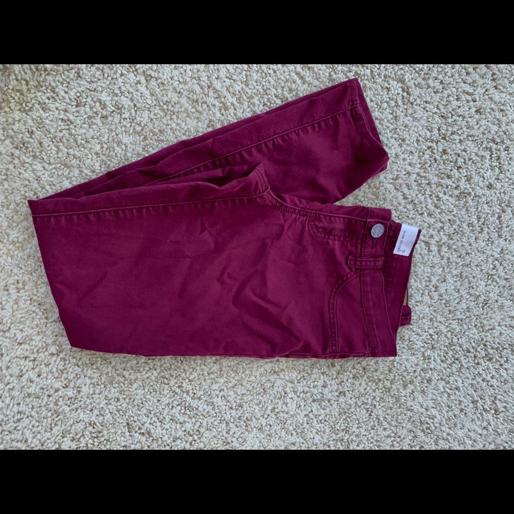 Maroon Skinny Jeans